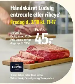 Føtex Håndskåret Ludvig entrecote eller ribeye tilbud