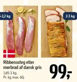 Føtex Ribbenssteg eller mørbrad af dansk gris tilbud