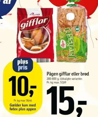 Føtex Pågen gifflar eller brød tilbud
