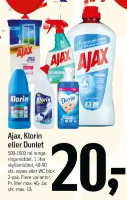 Føtex AJAX , Klorin eller Dunlet tilbud