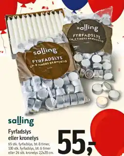 Føtex SALLING Fyrfadslys eller kronelys tilbud