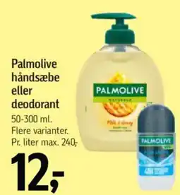 Føtex PALMOLIVE håndsæbe eller deodorant tilbud