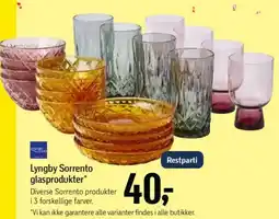 Føtex Lyngby Sorrento glasprodukte tilbud