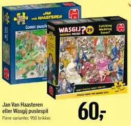 Føtex Jan Van Haasteren eller Wasgij puslespil tilbud