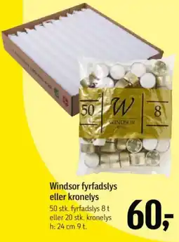 Føtex Windsor fyrfadslys eller kronelys tilbud