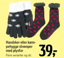 Føtex Handsker eller kæm- pehygge strømper med plysfor tilbud