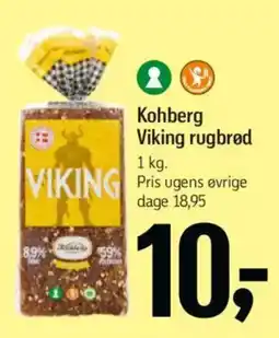 Føtex Kohberg Viking rugbrød tilbud