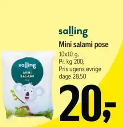 Føtex SALLING Mini salami pose tilbud