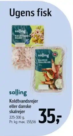 Føtex SALLING Koldtvandsrejer eller danske skalrejer tilbud