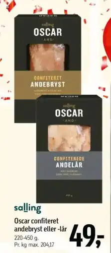 Føtex SALLING Oscar confiteret andebryst eller tilbud