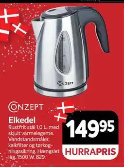 Din Isenkræmmer Elkedel, DKK 149.95 tilbud