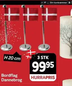 Din Isenkræmmer Bordflag Dannebrog, DKK 99.95 tilbud