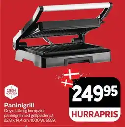 Din Isenkræmmer Paninigrill, DKK 249.95 tilbud