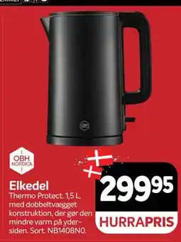 Din Isenkræmmer Elkedel., DKK 299.95 tilbud