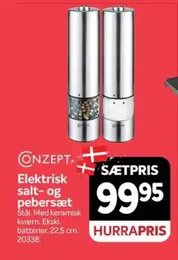 Din Isenkræmmer Elektrisk salt- og pebersæt, DKK 99.95 tilbud