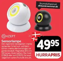 Din Isenkræmmer Sensorlampe, DKK 49.95 tilbud