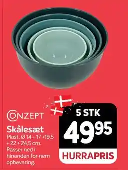 Din Isenkræmmer Skålesæt, DKK 49.95 tilbud