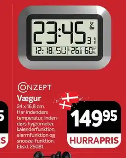Din Isenkræmmer Vægur, DKK 149.95 tilbud