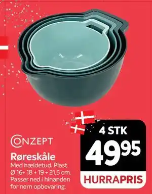 Din Isenkræmmer Røreskåle, DKK 49.95 tilbud