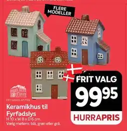 Din Isenkræmmer Keramikhus til Fyrfadslys, DKK 99.95 tilbud