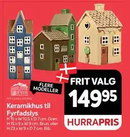 Din Isenkræmmer Keramikhus til Fyrfadslys, DKK 149.95 tilbud
