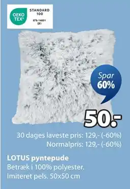 JYSK LOTUS pyntepude, DKK 50 tilbud