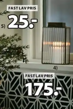 JYSK UVIT lanterne, DKK 175 tilbud