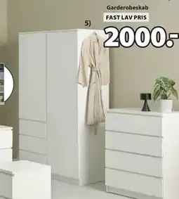 JYSK Garderobeskab, DKK 2000 tilbud