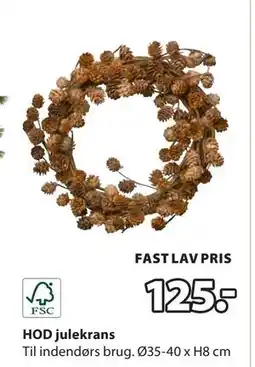 JYSK HOD julekrans, DKK 125 tilbud
