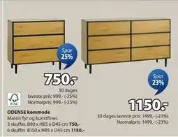 JYSK ODENSE kommode tilbud