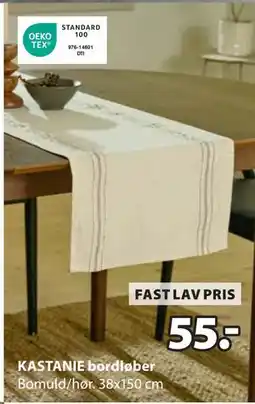 JYSK KASTANIE bordløber, DKK 55 tilbud