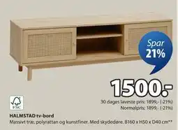 JYSK HALMSTAD tv-bord, DKK 1500 tilbud