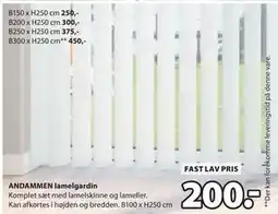 JYSK ANDAMMEN lamelgardin tilbud