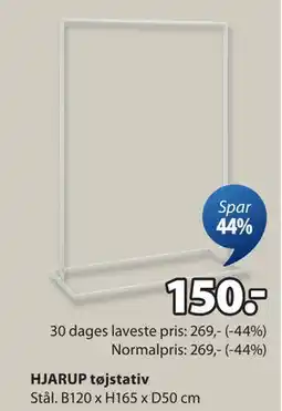 JYSK HJARUP tøjstativ, DKK 150 tilbud