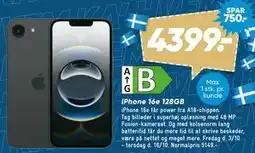Bilka iPhone 16e 128GB, DKK 4399 tilbud