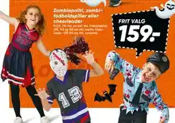 Bilka Zombiepoliti, zombi fodbold spiller eller cheerleader, DKK 159 tilbud