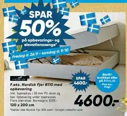 Bilka Nordisk Fjer B110 med opbevaring, DKK 4600 tilbud