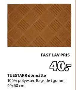 JYSK TUESTARR dørmåtte, DKK 40 tilbud