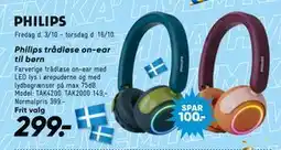 Bilka Philips trådløse on-ear til børn, DKK 299 tilbud