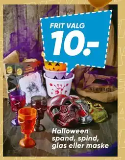 Bilka Halloween spand, spind, glas eller maske, DKK 10 tilbud