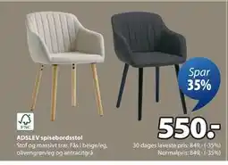 JYSK ADSLEV spisebordsstol, DKK 550 tilbud