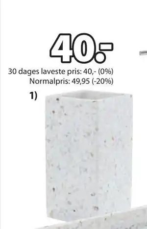 JYSK Tandbørsteholder, DKK 40 tilbud