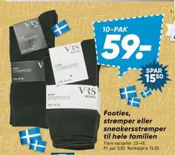 Bilka Footies, strømper eller sneakersstrømper til hele familien, DKK 59 tilbud