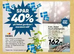 Bilka Spar 40% på Debel gardiner i standard mål tilbud