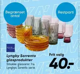 Bilka Lyngby Sorrento glasprodukter, DKK 40 tilbud