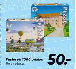 Bilka Puslespil 1000 brikker, DKK 50 tilbud