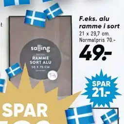 Bilka alu ramme i sort, DKK 49 tilbud