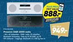 Bilka Prosonic DAB-2000 radio, DKK 949, App-pris tilbud