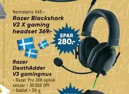 Bilka Razer Blackshark V2 X gaming headset, DKK 369 tilbud