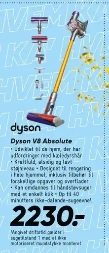 Bilka Dyson V8 Absolute, DKK 2230 tilbud